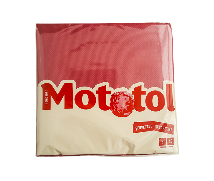 Servetele de masa 33x33cm bordo  2 straturi  Mototol  40buc/pac